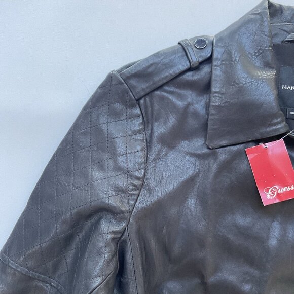 Marciano By Guess Women’s Biker Leather Black Jacket Size M - Picture 8 of 13